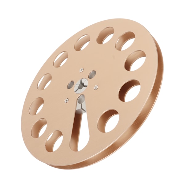 1/4 7 Tums Tom Spolrulle 11 Hål Universal Aluminiumlegering Öppen Spol Ljudband Tom Spolrulle Upptagningsrulle Guld