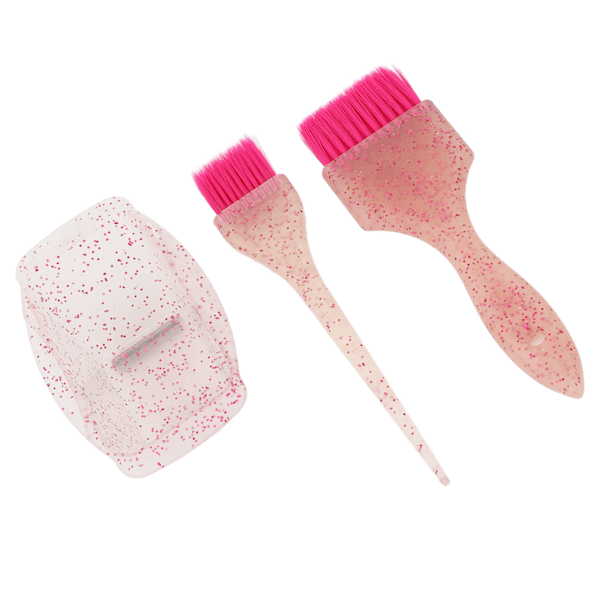 Hårfärgningskit Professionell Hemmasalong DIY Färgningsskål Borstset Stylingverktyg Rosa