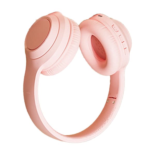 Bluetooth Trådlöst Gaming Headset Multifunktion HiFi Stereo Brusreducerande Stark Bas Bluetooth Hörlurar Persikorosa
