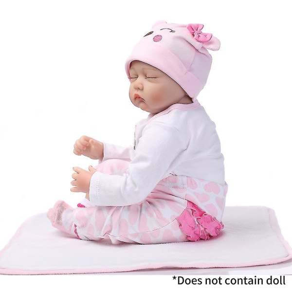 20-22 tum Simulering Baby Lätt att bära Barnleksak Rolig Reborn Doll Kläder Set Nytt D