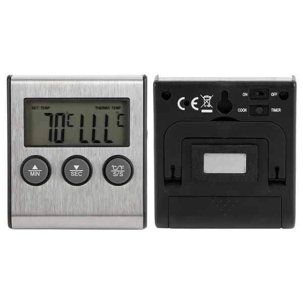 BBQ Termometer Kött Matlagningsprob Termometer med Timer Temperaturmätningsverktyg