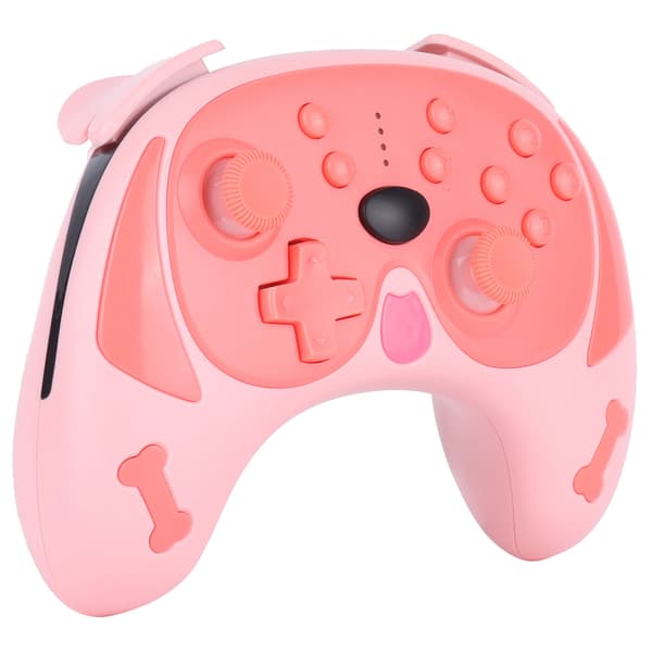 Spelkontroll med joystick Trådlös spelkontroll med dubbla motorvibrationer för Switch Röd