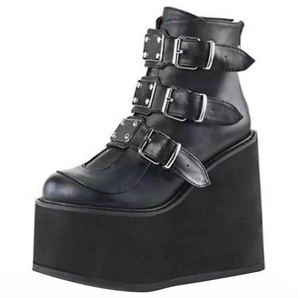 Dam Kilklack Knähöga Vinter Läder Ridstövlar Långa style 4 black 39 /