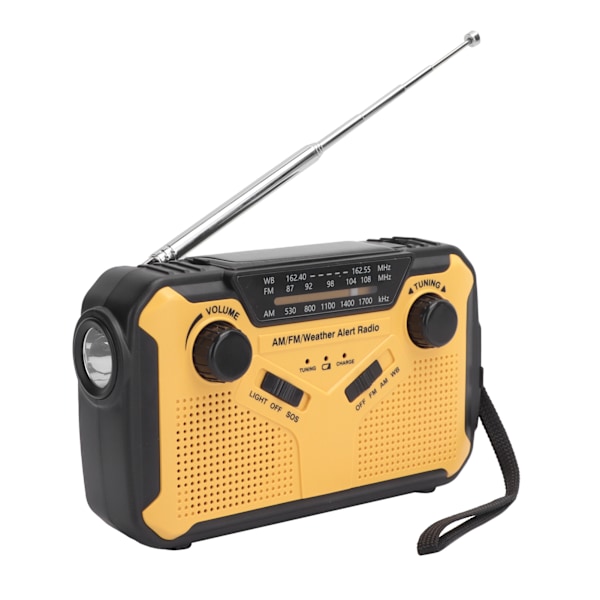 Nödradio Solhandvev Ström Väderradio Bärbar Utomhus FM AM Radio för SOS
