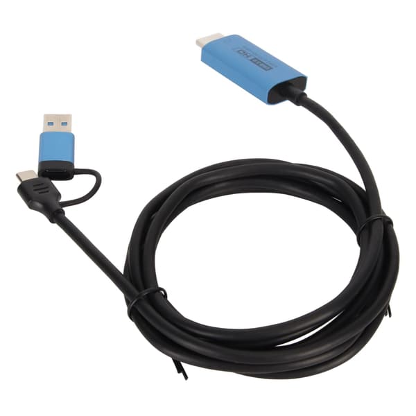 USB till HD Multimedia Interface Adapter Plug and Play USB Typ C Konverterkabel för Telefon Laptop 2m