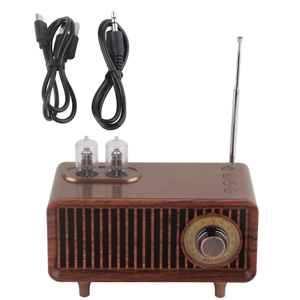 B9 Retro Bluetooth-högtalare Låg Latens USB Skrivbords Retro-högtalare med Radio för Datorer