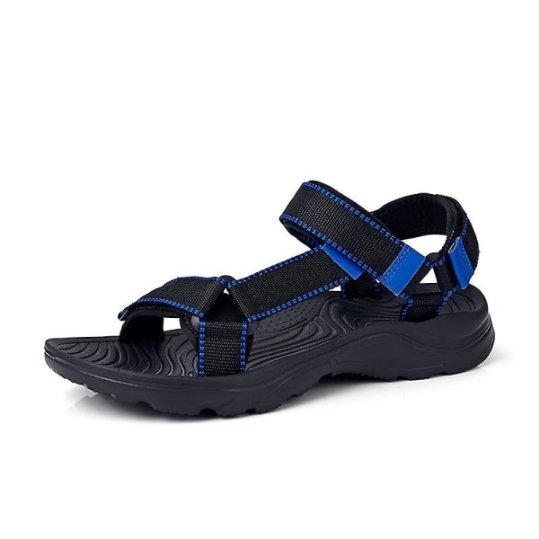Män sommar andas promenader lätta sandaler Blue Black 8