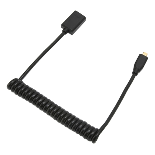 HD Multimedia Interface-kabel Micro till Hona 8K 60Hz 48Gbps Spiral Videoadapterkabel för Surfplatta TV Kamera