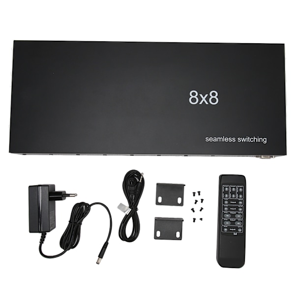 8x8 HD Multimedia Interface Matrix Splitter Sömlös Växling 8 in 8 Ut HD 1080P Matrix Switcher 100?240V EU-kontakt