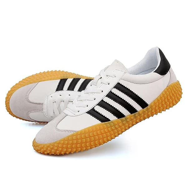 Golfpromenader, spikfria sneakers white black 9.5