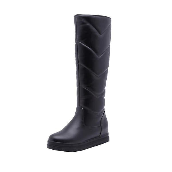 Vintervarma knähöga stövlar Black Calf boots 5.5