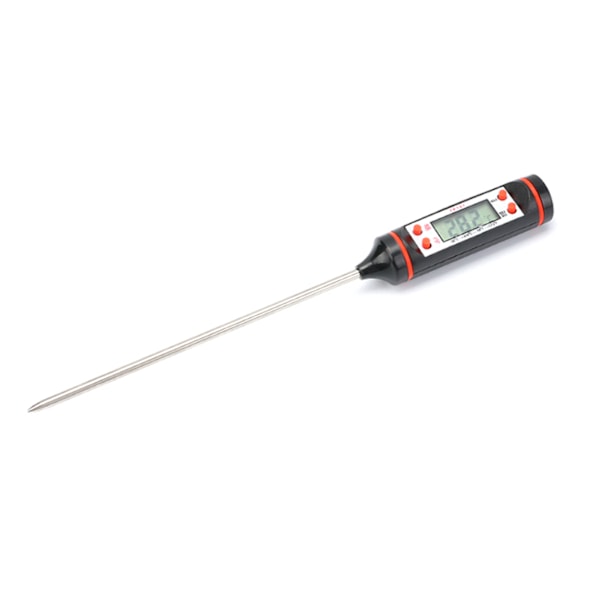 Matlagningsstermometer Pennmodell Hög Noggrannhet LCD-Display Kötttermometer med Rostfri Sond Svart