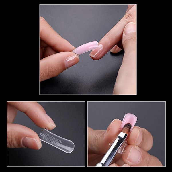 3 st 15ml Nagel Förlängnings Gel med Lösnaglar Rekonstruktionskit Konstverktygsset
