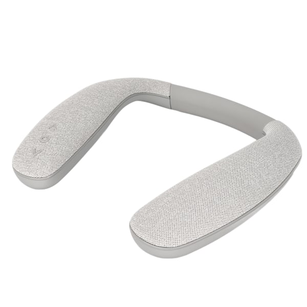 Bluetooth Nackbands Högtalare Stereo Brusreducerande Handsfree Trådlös Bärbar Högtalare med Mikrofon för Sport Resor Grå