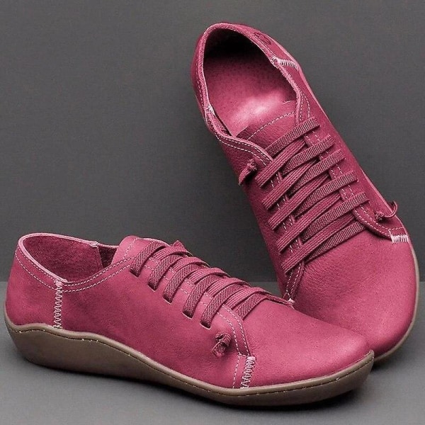 Sneakers för kvinnor Platta skor Pink 43