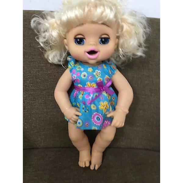 [ny] 40 cm Simulering Mode kan tala, äta mat, dricka vatten Mjölk, kissa och bajsa Baby Modellfigurer Reborn Baby Original box2