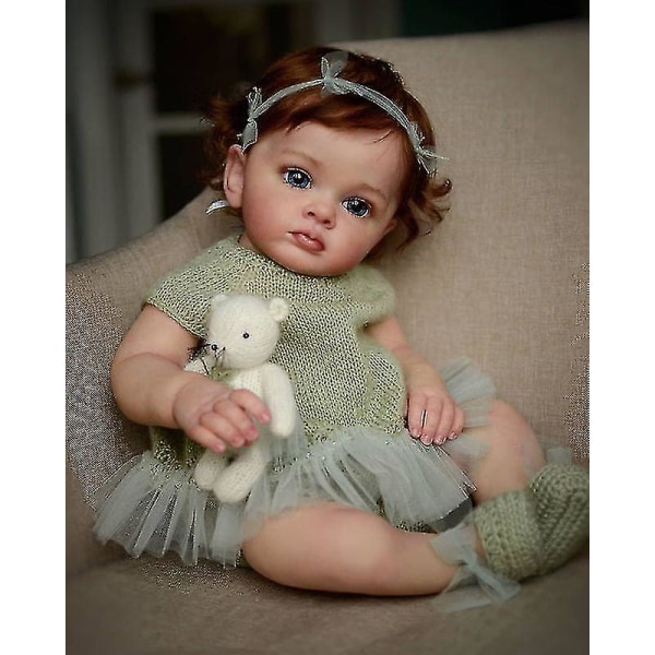 60 cm Reborn Doll Tutti Toddler Girl med Genesis Paint Högkvalitativ 3d hud Flera lager Målning Synlig ven