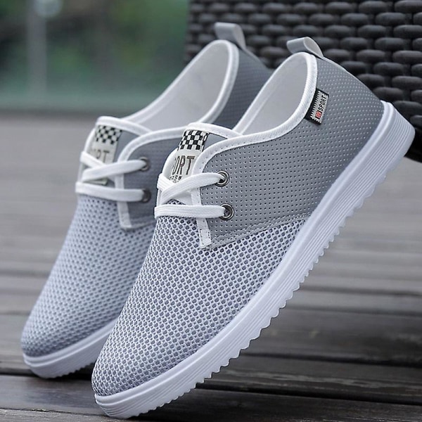 Andas Air Mesh Comfort Sneakers Flat Shoes Gray 6.5