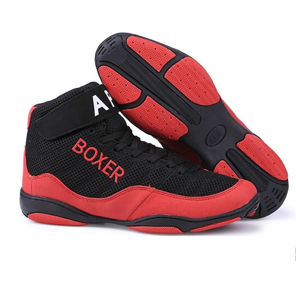Sneakers för sportträning, snörning av yttersula, boxningsskor Red 37