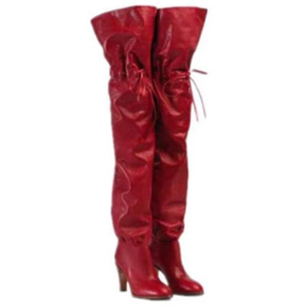 Winter Over Knee Damstövlar red 7