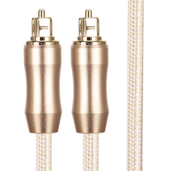 5.1 Ljudspår Digital Optisk Fiber Ljudkabel Guld för Högtalare Effektförstärkare TV Guld 3m