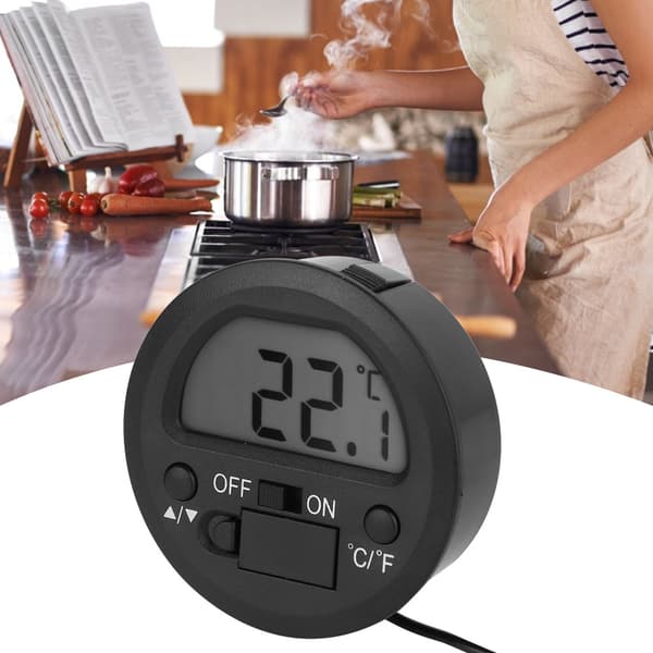 Digital Inbyggd Termometer Hygrometer för Inkubator Reptil