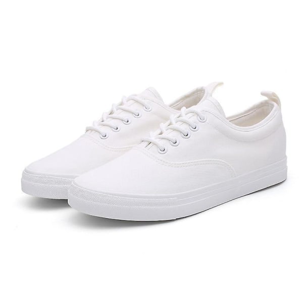 Herrmode Lace-up Flats Andas vulkaniserade sneakers white 8