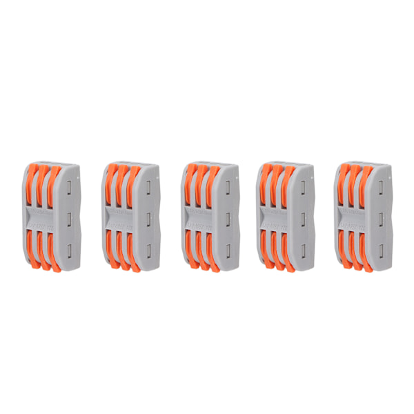 30 st Spak Kopplingsplint 3-polig Kompakt Kopplingsplint för Kabeldiameter 0,08~4mm2