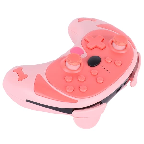 Spelkontroll med joystick Trådlös spelkontroll med dubbla motorvibrationer för Switch Röd