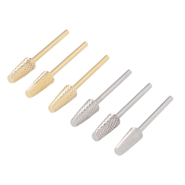 6 st Professionella Nagel Manikyr Borr Tungsten Stål Polerare Konst Slip Huvud