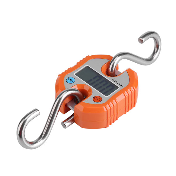 WeiHeng Portabel Kran LCD Digital Elektronisk Krok Hängande Våg Loop Vägning Balans Orange