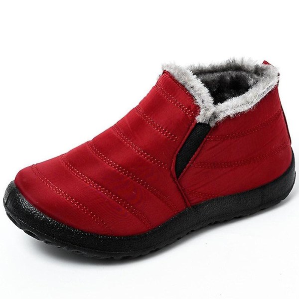 Dam vinter varm päls Chunky Sneakers Platform Casual Skor Blue 12