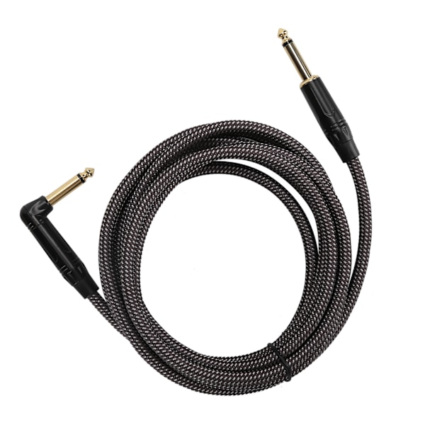 JORINDO Elektrisk Gitarrförstärkarkabel Audio Gitarrkabel 6.35MM Instrumentkabel Guldpläterat Huvud med Svart SkalJD6219