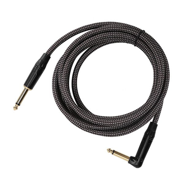 JORINDO Elektrisk Gitarrförstärkarkabel Audio Gitarrkabel 6.35MM Instrumentkabel Guldpläterat Huvud med Svart SkalJD6219
