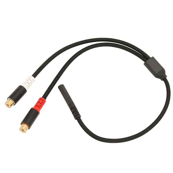 3,5 mm Hona till 2 RCA Hona Kabel 2-vägsöverföring 24K Guldpläterad HiFi Stereo RCA Y-splitterkabel för iPhone MP3