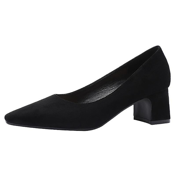 Högklackade Slip-on Faux Skor för Dam 152-2-white 4