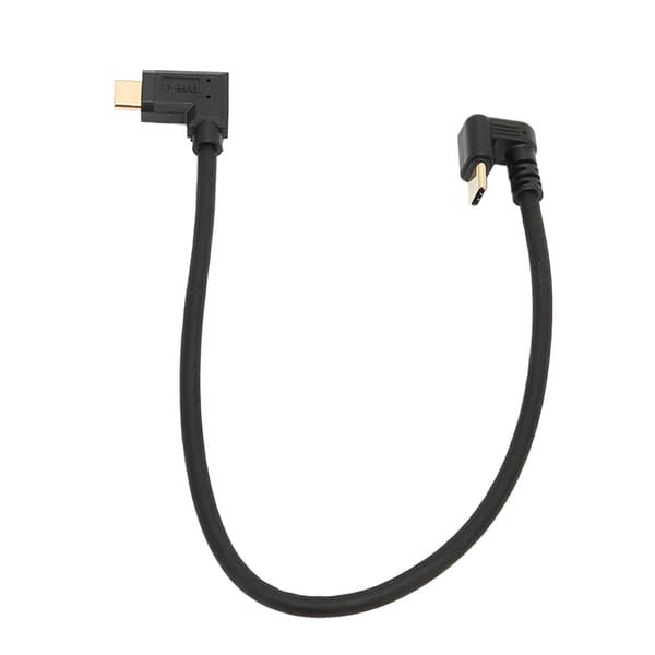 Typ C Datakabel Hane till Hane 10Gbps Snabbladdning 4K 60Hz Vinklad Dataförlängningskabel 30cm