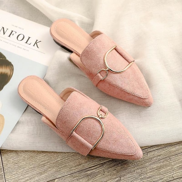 Kvinna Mules Plattform Tofflor Sandaler Pink 40