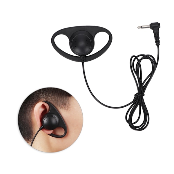 5-pack 3,5 mm Jack D-formad öronproppshörlurar för tvåvägsradio