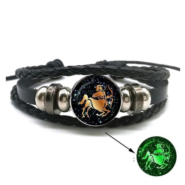 Stjärntecken- Läderarmband Sagittarius-Luminous