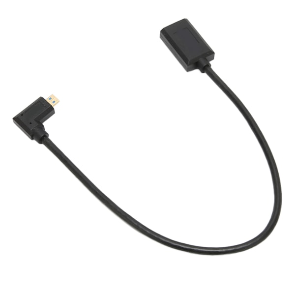 8K 60Hz Micro HD Multimedia Interface-kabel Höger Vinkel Micro HD Multimedia Interface Hane till Hona Kabel OD4.0mm