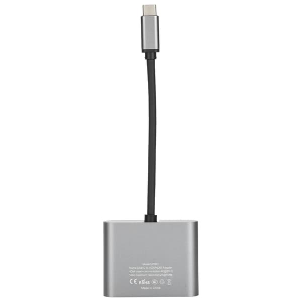 2-i-1 TypeC till HD Multimedia Interface VGA Adapter 4K och 60Hz USB Dockningsstation