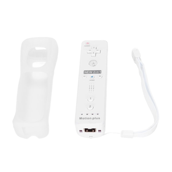 Fjärrkontroll Vibrationsljudfunktion Spelhandtag Spelkonsoltillbehör med Motion Plus för Wii U Vit