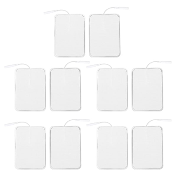 10 st 7x10cm Elektrodplåster Återanvändbara TENS-enhetsersättningsdynor Klibbig Hydrogel för Elektroterapi Apertur 2.0mm/0.078inm