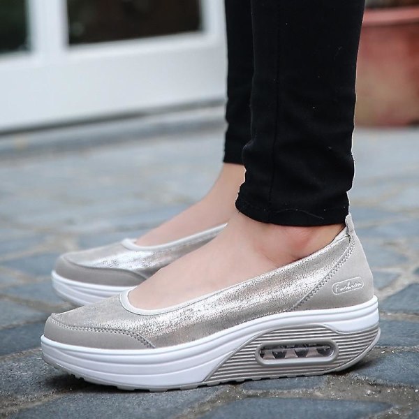 Damsneakers, Flats Loafers 24gray 5