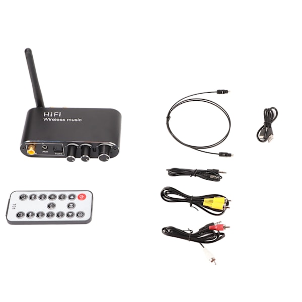 Bluetooth Digital till Analog Konverterare 2 Enheter Ansluter Bluetooth DAC Konverterare Stöder Volymkontroll Musikväxling