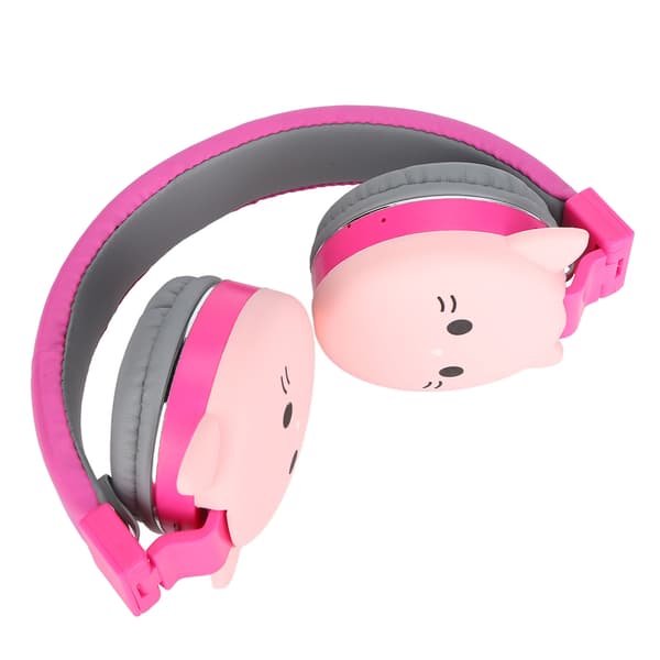 Barnheadset Söta Djur Bluetooth 5.0 Barnhörlurar med Mikrofon för Barn Kitty