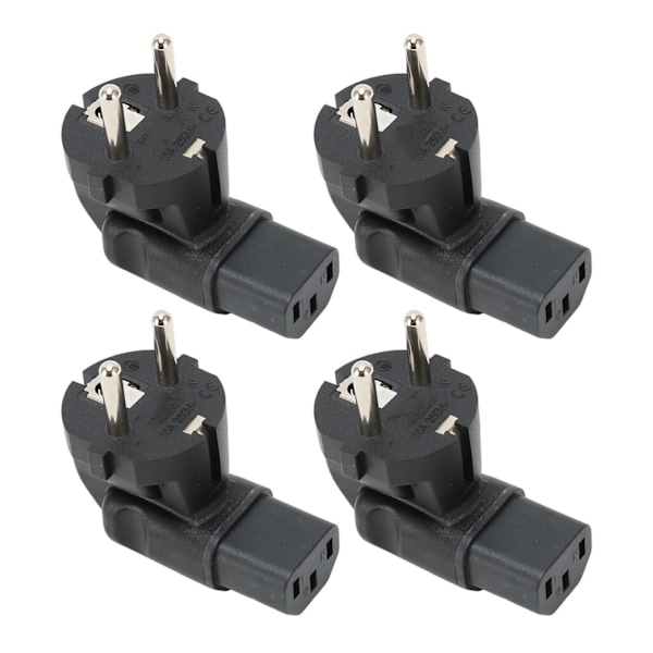4st EU 4,8mm till IEC320 C13 Konverter 90 Graders Strömkontakt Adapter för Laptop Strömadaptrar EU Kontakt 100?250V