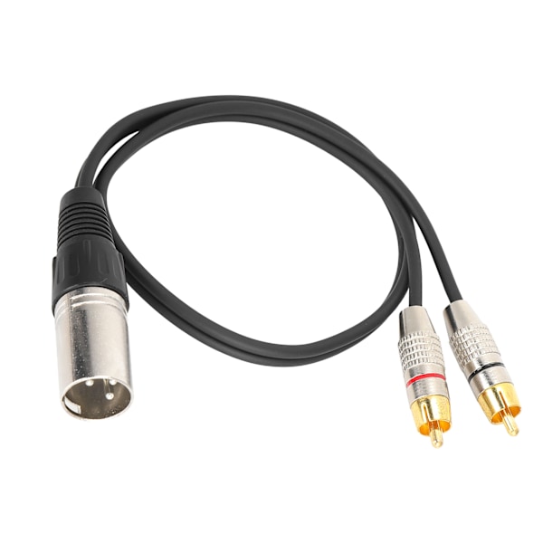 XLR Hane till 2 RCA Ljudsplitterkabel RCA till XLR Adapter Patchkabel för Mixerkonsol Mikrofon Hane 3 m / 9.8ft