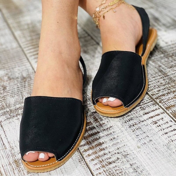 Dam Flats Casual Peep Toe-skor ( set 1) White 10